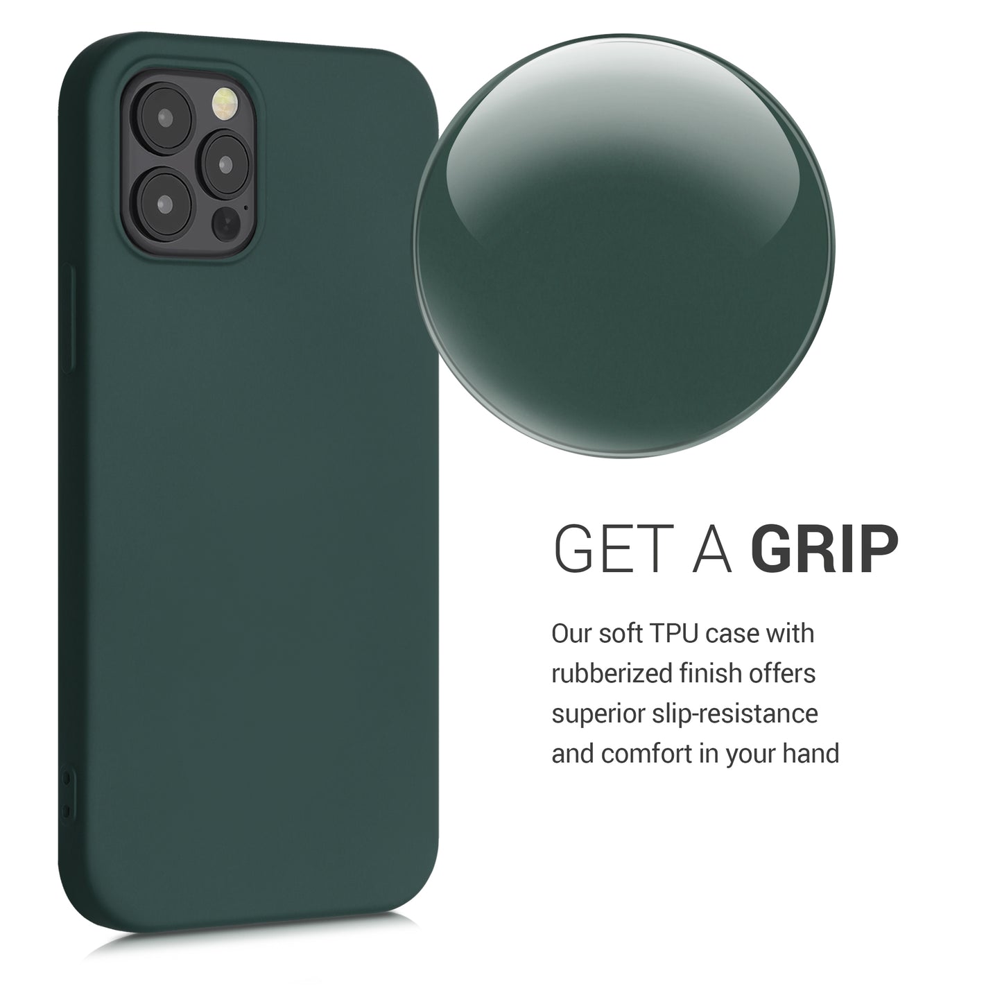 kwmobile Hülle kompatibel mit Apple iPhone 12 / iPhone 12 Pro Hülle - gummierte Silikon Handyhülle - Schutzhülle für kabelloses Laden - Case