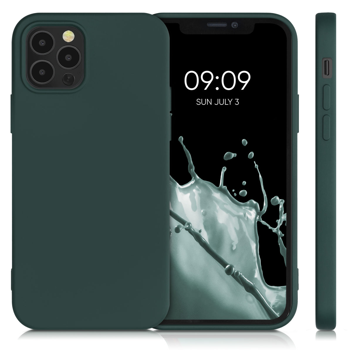 kwmobile Hülle kompatibel mit Apple iPhone 12 / iPhone 12 Pro Hülle - gummierte Silikon Handyhülle - Schutzhülle für kabelloses Laden - Case