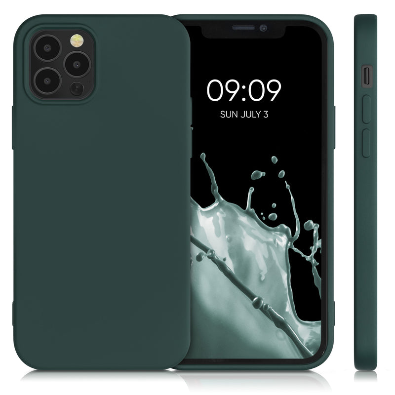 kwmobile Hülle kompatibel mit Apple iPhone 12 / iPhone 12 Pro Hülle - gummierte Silikon Handyhülle - Schutzhülle für kabelloses Laden - Case