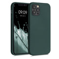 kwmobile Hülle kompatibel mit Apple iPhone 12 / iPhone 12 Pro Hülle - gummierte Silikon Handyhülle - Schutzhülle für kabelloses Laden - Case
