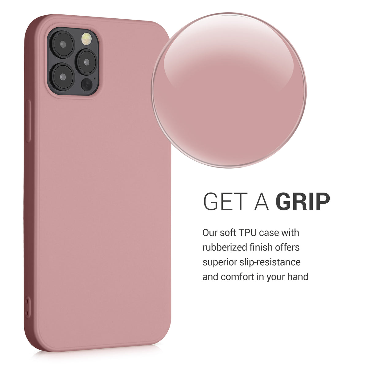 kwmobile Hülle kompatibel mit Apple iPhone 12 / iPhone 12 Pro Hülle - gummierte Silikon Handyhülle - Schutzhülle für kabelloses Laden - Case