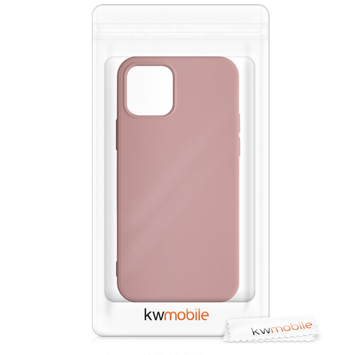 kwmobile Hülle kompatibel mit Apple iPhone 12 / iPhone 12 Pro Hülle - gummierte Silikon Handyhülle - Schutzhülle für kabelloses Laden - Case