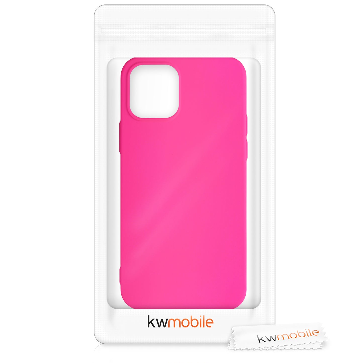 kwmobile Hülle kompatibel mit Apple iPhone 12 / iPhone 12 Pro Hülle - gummierte Silikon Handyhülle - Schutzhülle für kabelloses Laden - Case