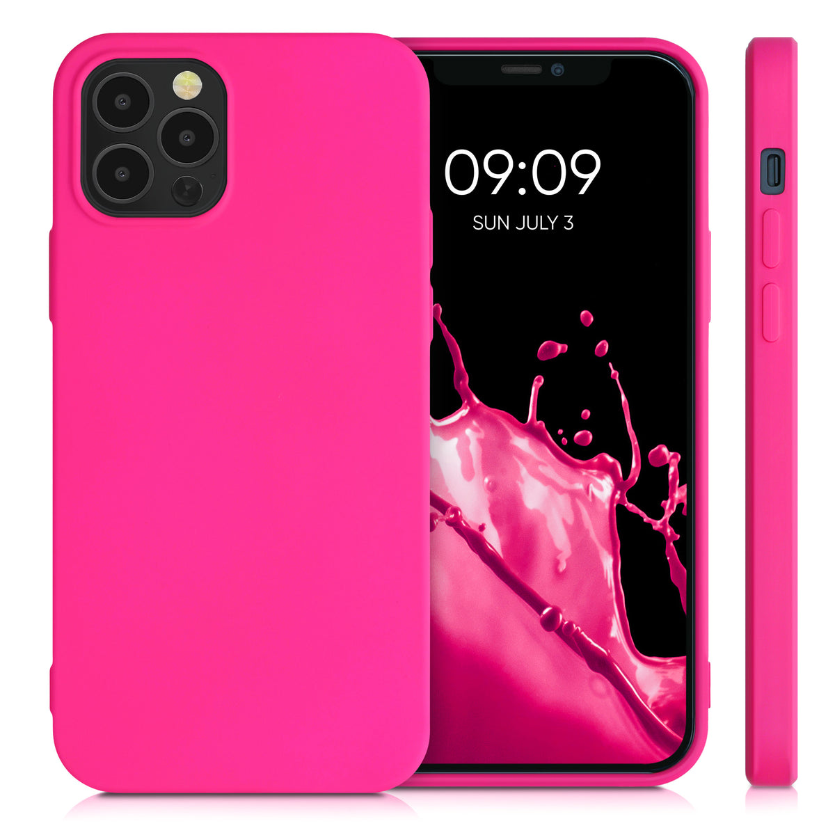 kwmobile Hülle kompatibel mit Apple iPhone 12 / iPhone 12 Pro Hülle - gummierte Silikon Handyhülle - Schutzhülle für kabelloses Laden - Case