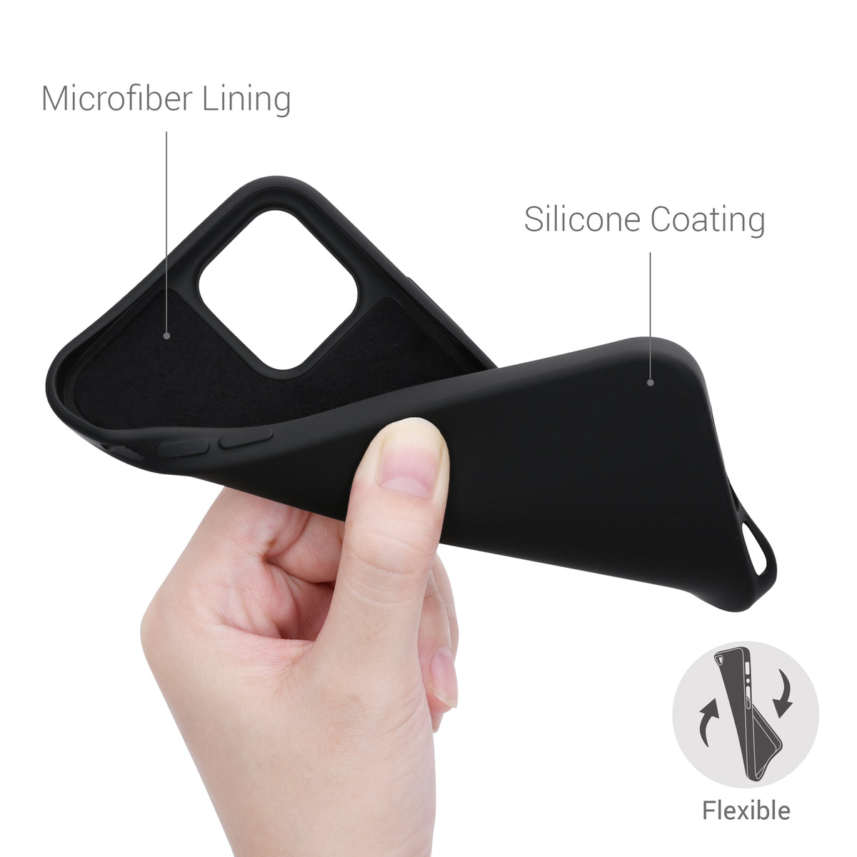 kwmobile Hülle kompatibel mit Apple iPhone 12 / iPhone 12 Pro Hülle - gummierte Silikon Handyhülle - Schutzhülle für kabelloses Laden - Case