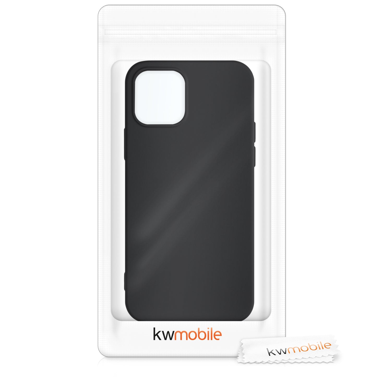 kwmobile Hülle kompatibel mit Apple iPhone 12 / iPhone 12 Pro Hülle - gummierte Silikon Handyhülle - Schutzhülle für kabelloses Laden - Case