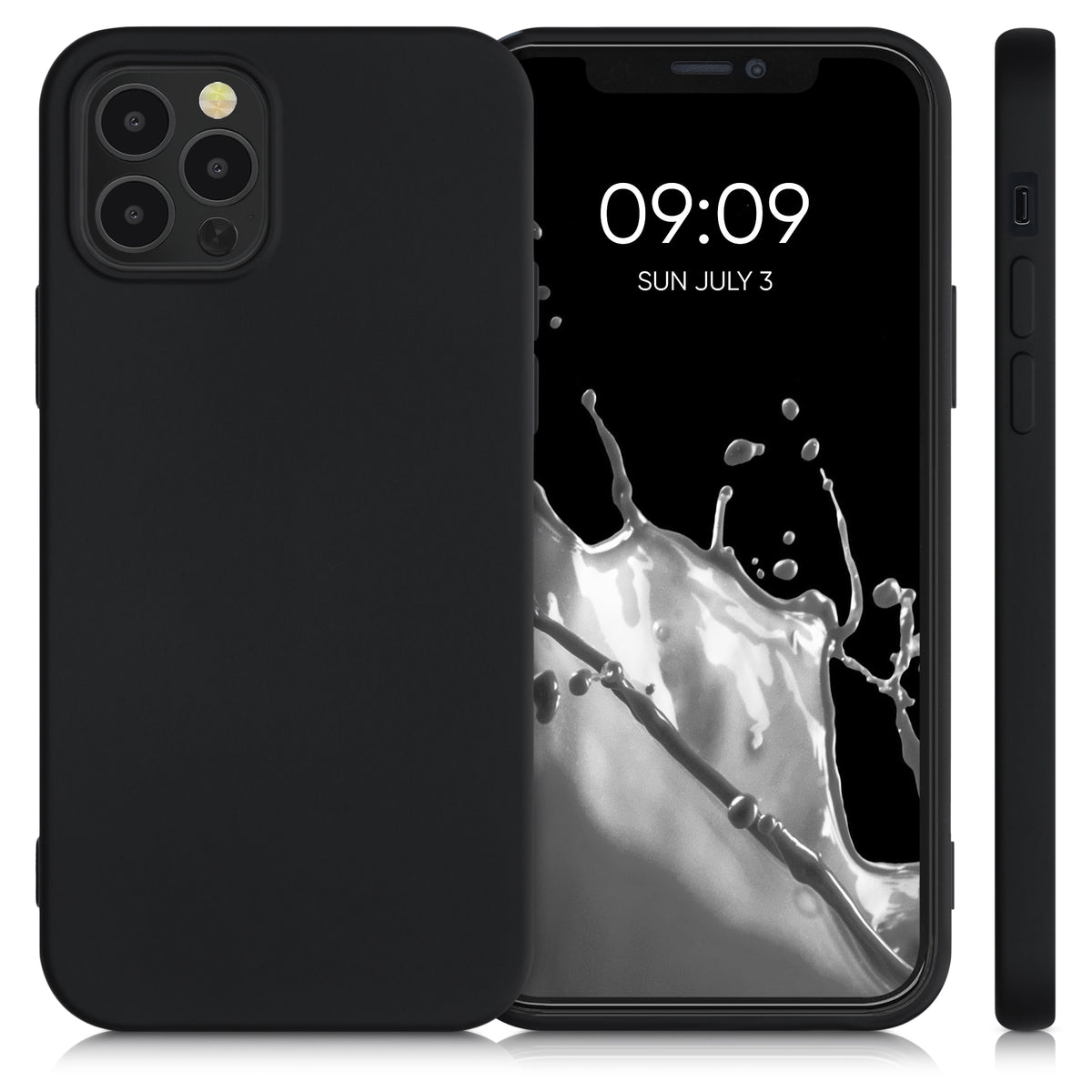 kwmobile Hülle kompatibel mit Apple iPhone 12 / iPhone 12 Pro Hülle - gummierte Silikon Handyhülle - Schutzhülle für kabelloses Laden - Case