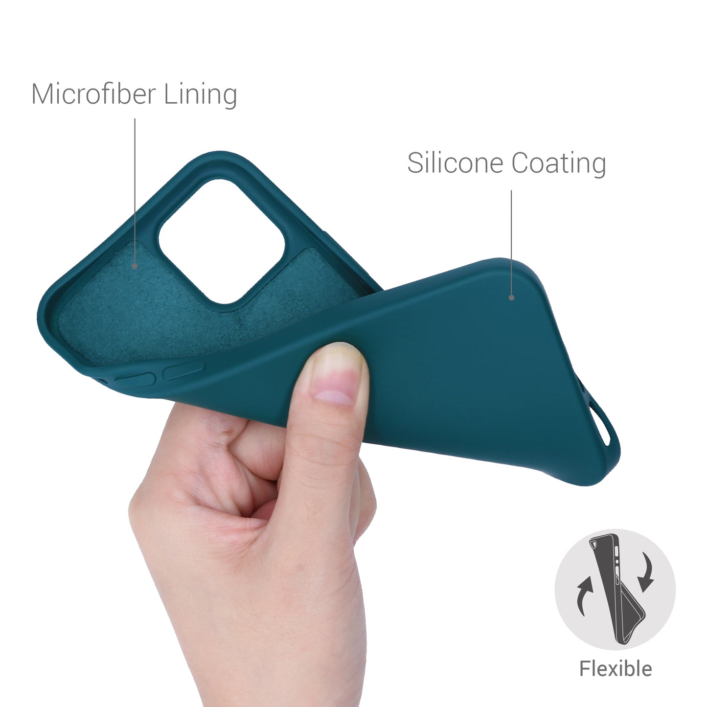 kwmobile Hülle kompatibel mit Apple iPhone 12 / iPhone 12 Pro Hülle - gummierte Silikon Handyhülle - Schutzhülle für kabelloses Laden - Case