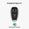 kwmobile Schlüsselhülle für Alfa Romeo 3-Tasten Funk Autoschlüssel Hülle - Schlüsselschutz Gehäuse