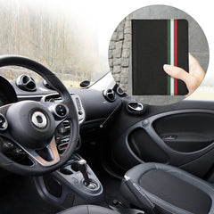 Fahrzeugschein Hülle für italienische Zulassungsbescheinigung mit Kartenfächern Kunstleder Don't touch my Car