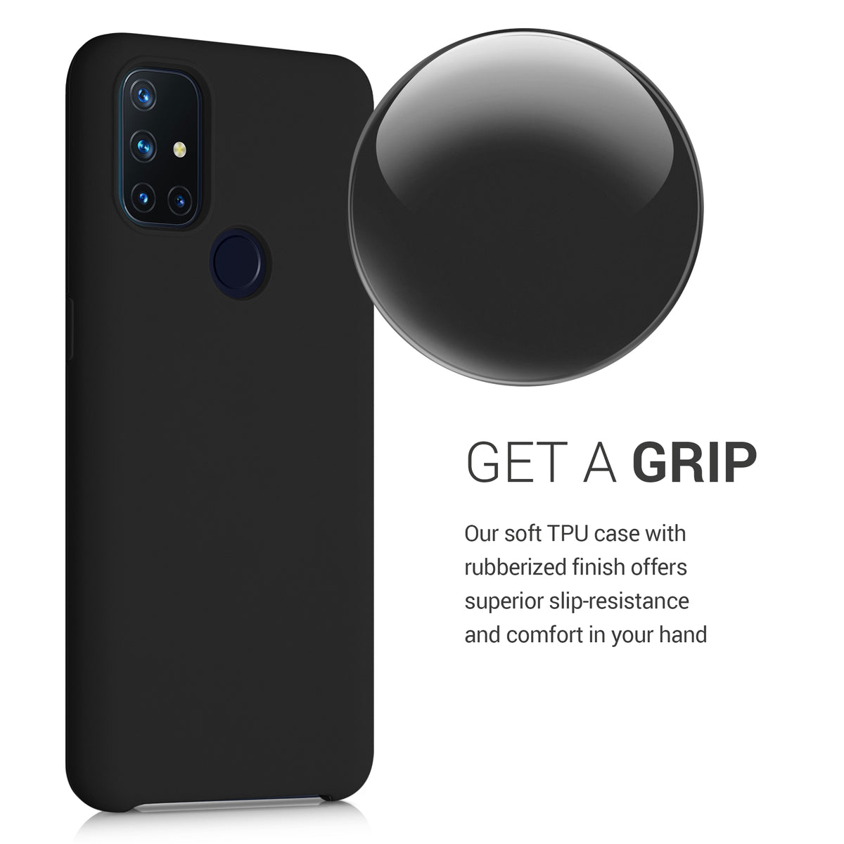 kwmobile Handyhülle für OnePlus Nord N10 5G Hülle - Case Silikon - Kabelloses Laden - Schutzhülle Cover