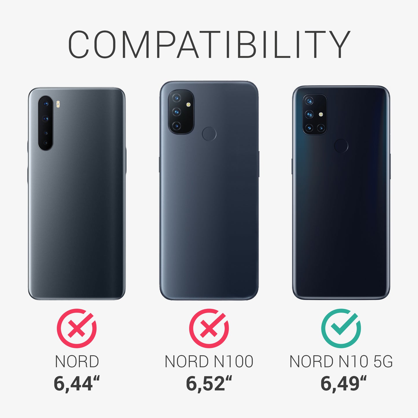 kwmobile Handyhülle für OnePlus Nord N10 5G Hülle - Case Silikon - Kabelloses Laden - Schutzhülle Cover