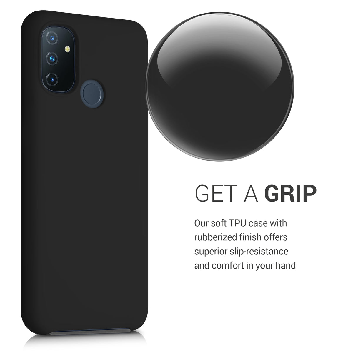 kwmobile Handyhülle für OnePlus Nord N100 Hülle - Case Silikon - Kabelloses Laden - Schutzhülle Cover