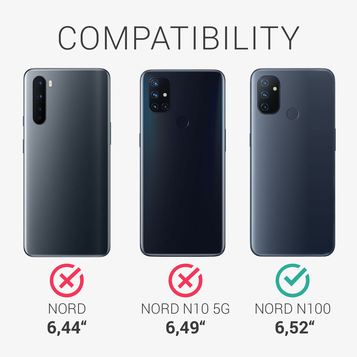 kwmobile Handyhülle für OnePlus Nord N100 Hülle - Case Silikon - Kabelloses Laden - Schutzhülle Cover
