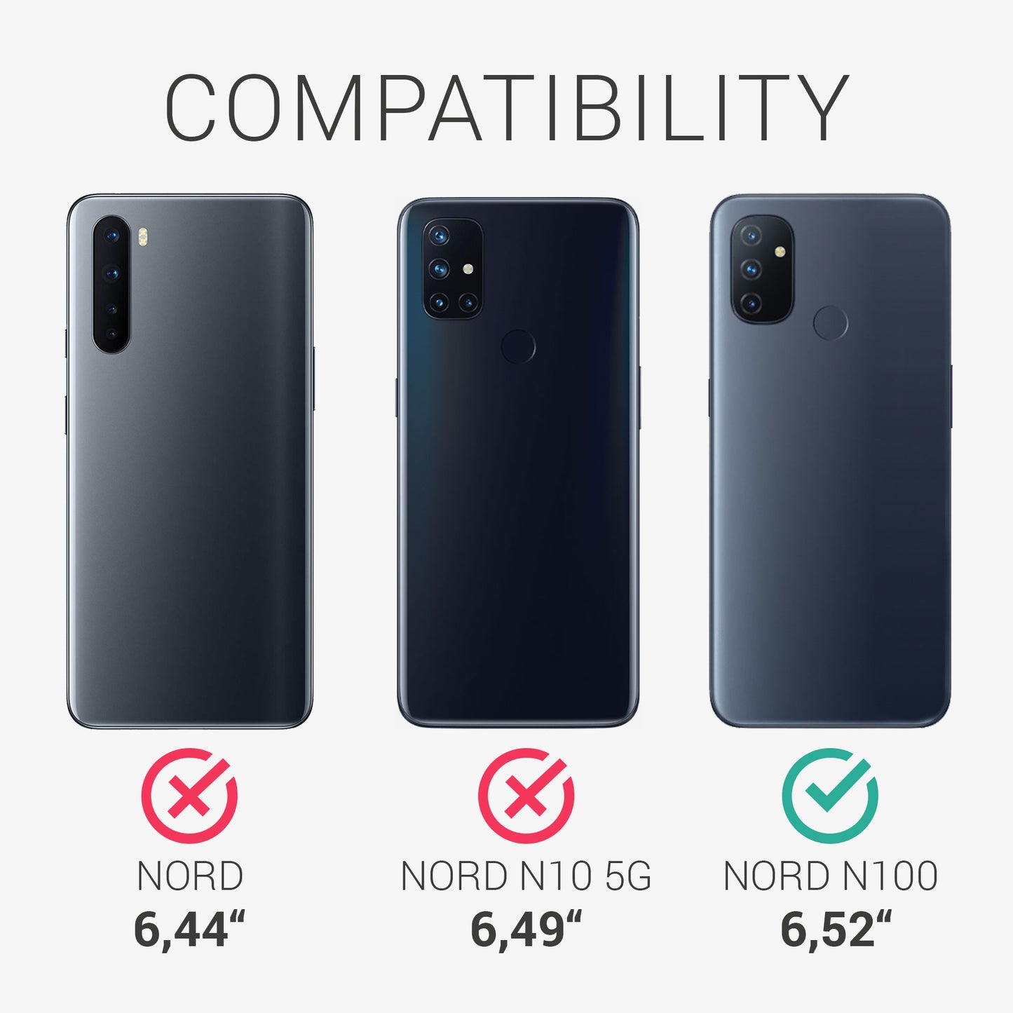 kwmobile Handyhülle für OnePlus Nord N100 Hülle - Case Silikon - Kabelloses Laden - Schutzhülle Cover