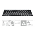 kwmobile Tastaturschutz für Apple MacBook Air 13’’ 2018 2019 2020 A1932 - QWERTY Russisch Keyboard Cover Abdeckung