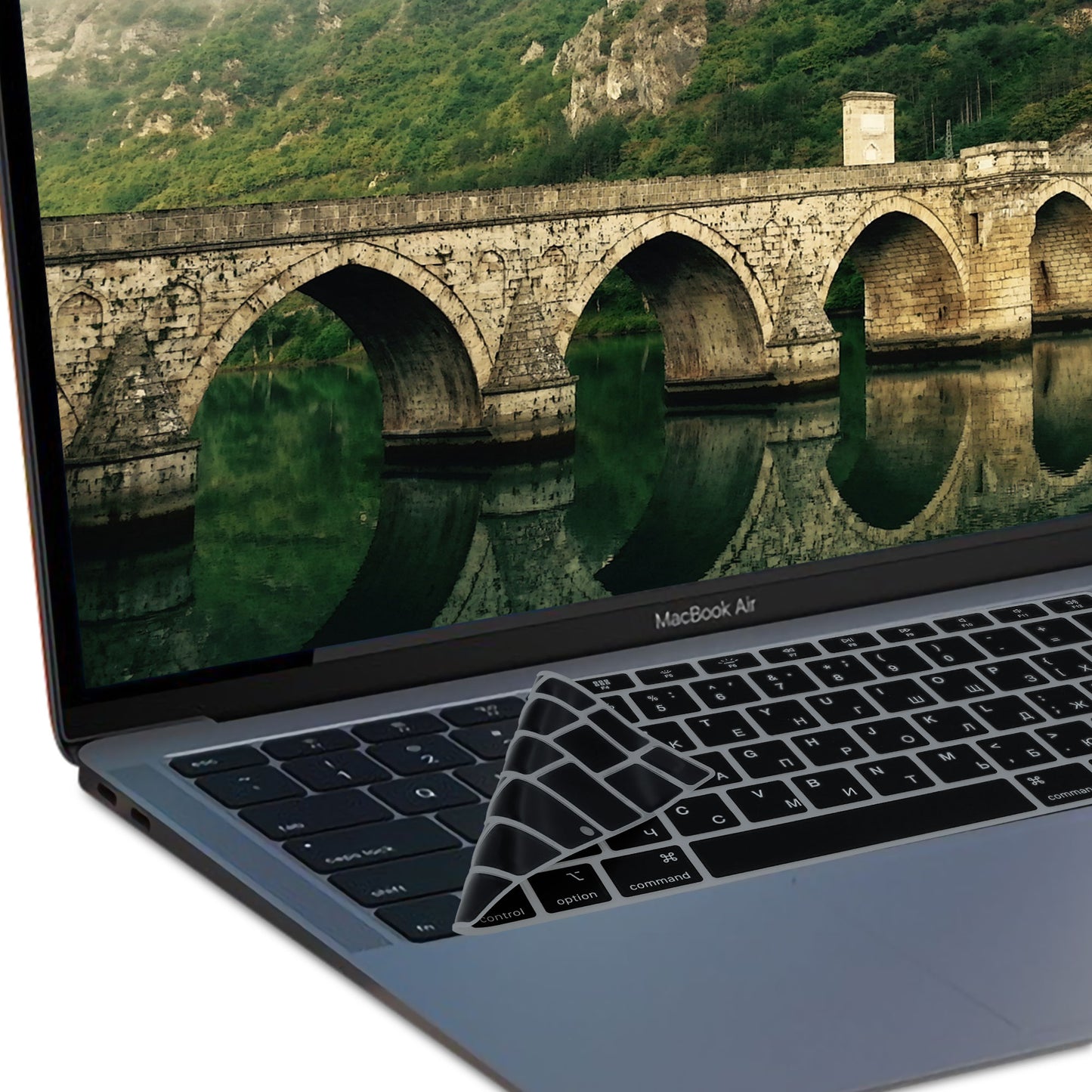 kwmobile Tastaturschutz für Apple MacBook Air 13’’ 2018 2019 2020 A1932 - QWERTY Russisch Keyboard Cover Abdeckung