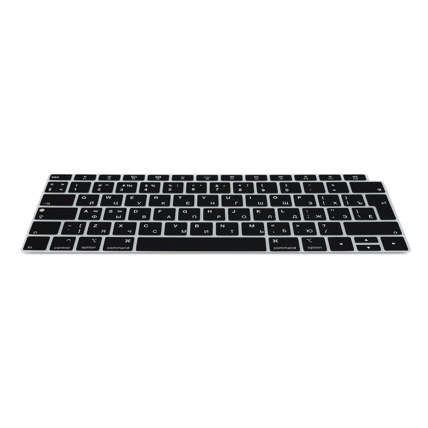 kwmobile Silikon Tastaturschutz für Apple MacBook Air 13" 2018 2019 2020 A1932 - QWERTY Russisch Keyboard Cover Abdeckung - Schwarz Schwarz  