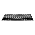 kwmobile Silikon Tastaturschutz QWERTY (Spanien) kompatibel mit Apple MacBook Air 13" 2018 2019 2020 A1932 - in Schwarz Schwarz  