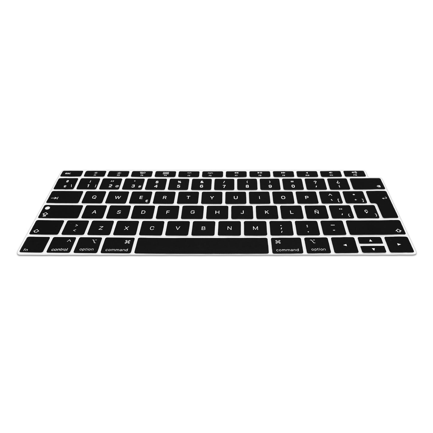 kwmobile Silikon Tastaturschutz QWERTY (Spanien) kompatibel mit Apple MacBook Air 13" 2018 2019 2020 A1932 - in Schwarz Schwarz  