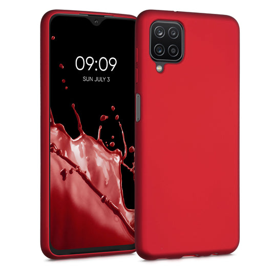 kwmobile Handyhülle für Samsung Galaxy A12 Hülle - Silikon Case schimmernd - Schutzhülle Cover