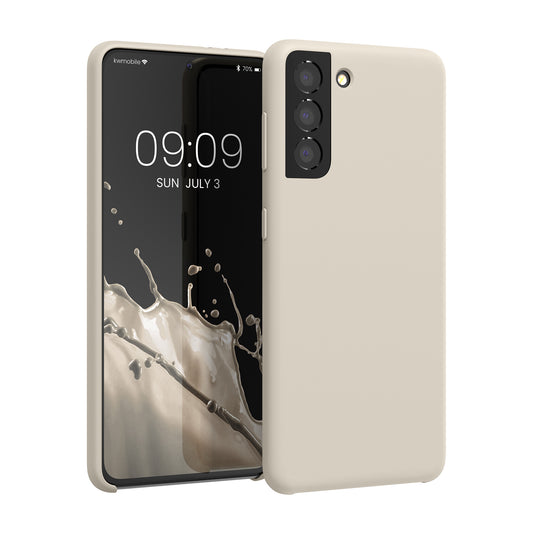 kwmobile Handyhülle für Samsung Galaxy S21 Hülle - Case Silikon - Kabelloses Laden - Schutzhülle Cover
