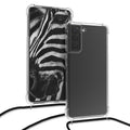 kwmobile Necklace Case kompatibel mit Samsung Galaxy S21 Hülle - Silikon Cover mit Handykette - Band Handyhülle