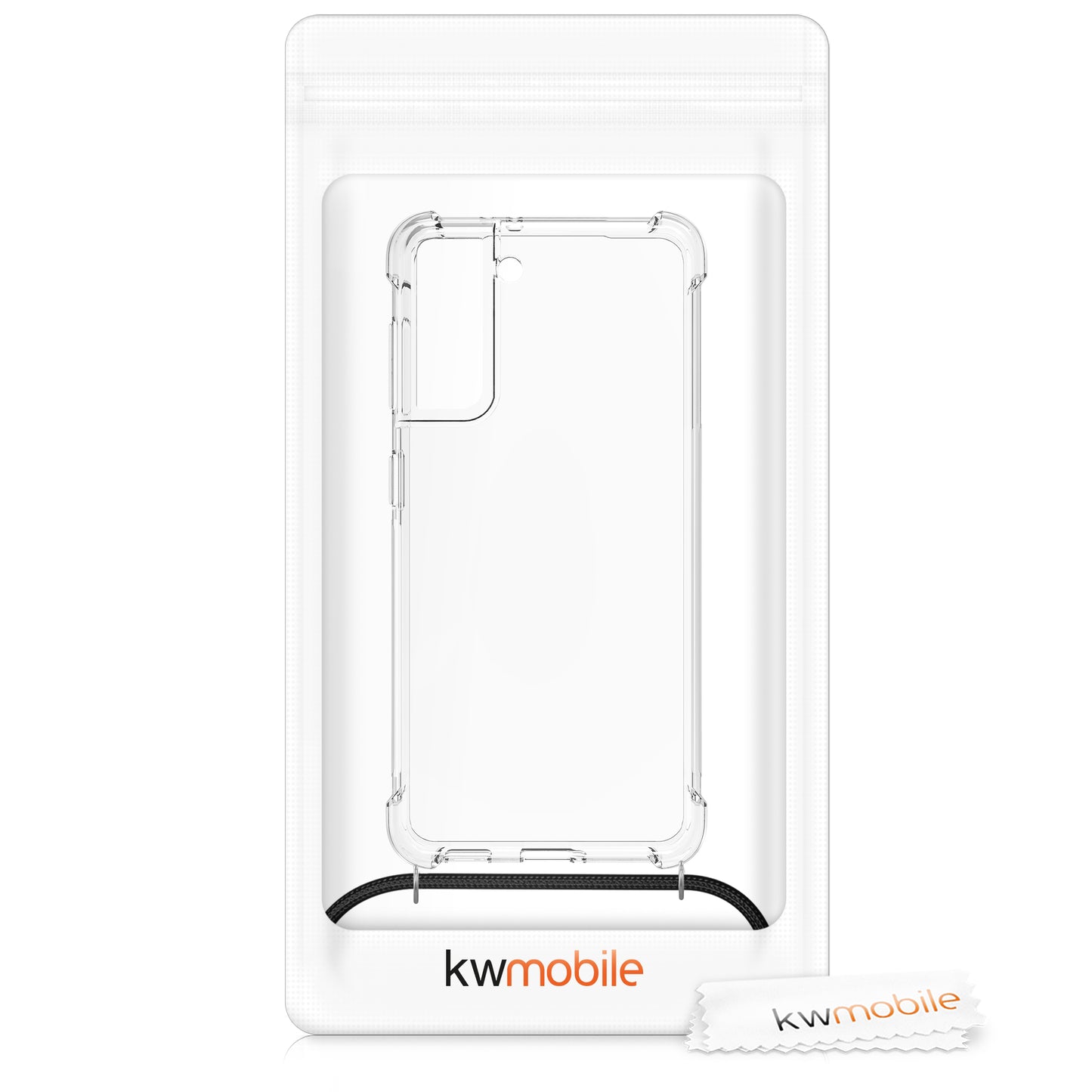 kwmobile Necklace Case kompatibel mit Samsung Galaxy S21 Hülle - Silikon Cover mit Handykette - Band Handyhülle