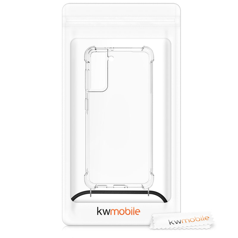 kwmobile Necklace Case kompatibel mit Samsung Galaxy S21 Hülle - Silikon Cover mit Handykette - Band Handyhülle