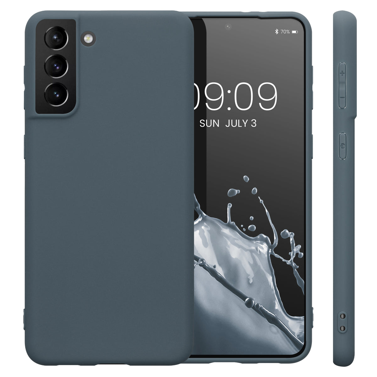 Samsung Galaxy S21 Plus Handyhülle Silikon Schiefergrau
