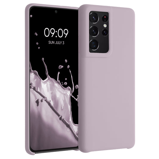 Gummierte Silikon Hülle für Samsung Galaxy S21 Ultra in Purple Cloud