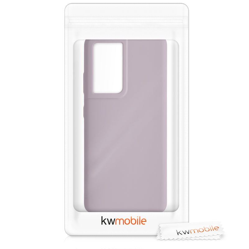 Gummierte Silikon Hülle für Samsung Galaxy S21 Ultra in Purple Cloud