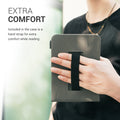 Kobo Aura Edition 1 mit Handschlaufe Flip Case Jeansoptik Dunkelgrau