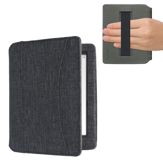 kwmobile Flip Hülle kompatibel mit Kobo Aura Edition 1 - Vorderfach Handschlaufe