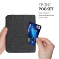 Kobo Aura Edition 1 mit Handschlaufe Flip Case Jeansoptik Dunkelgrau