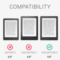 Kobo Aura H2O Edition 2 mit Handschlaufe Flip Case Jeansstoff