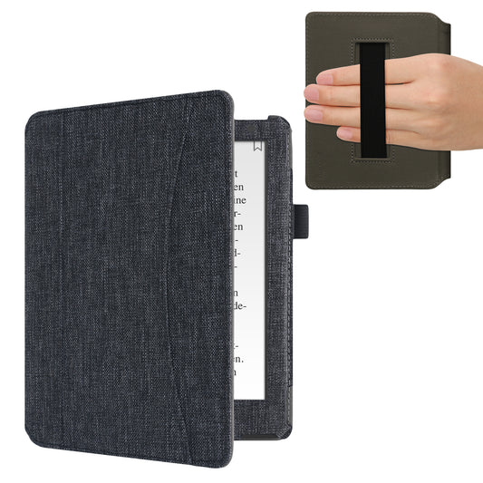kwmobile Flip Hülle kompatibel mit Kobo Aura H2O Edition 2 - Vorderfach Handschlaufe