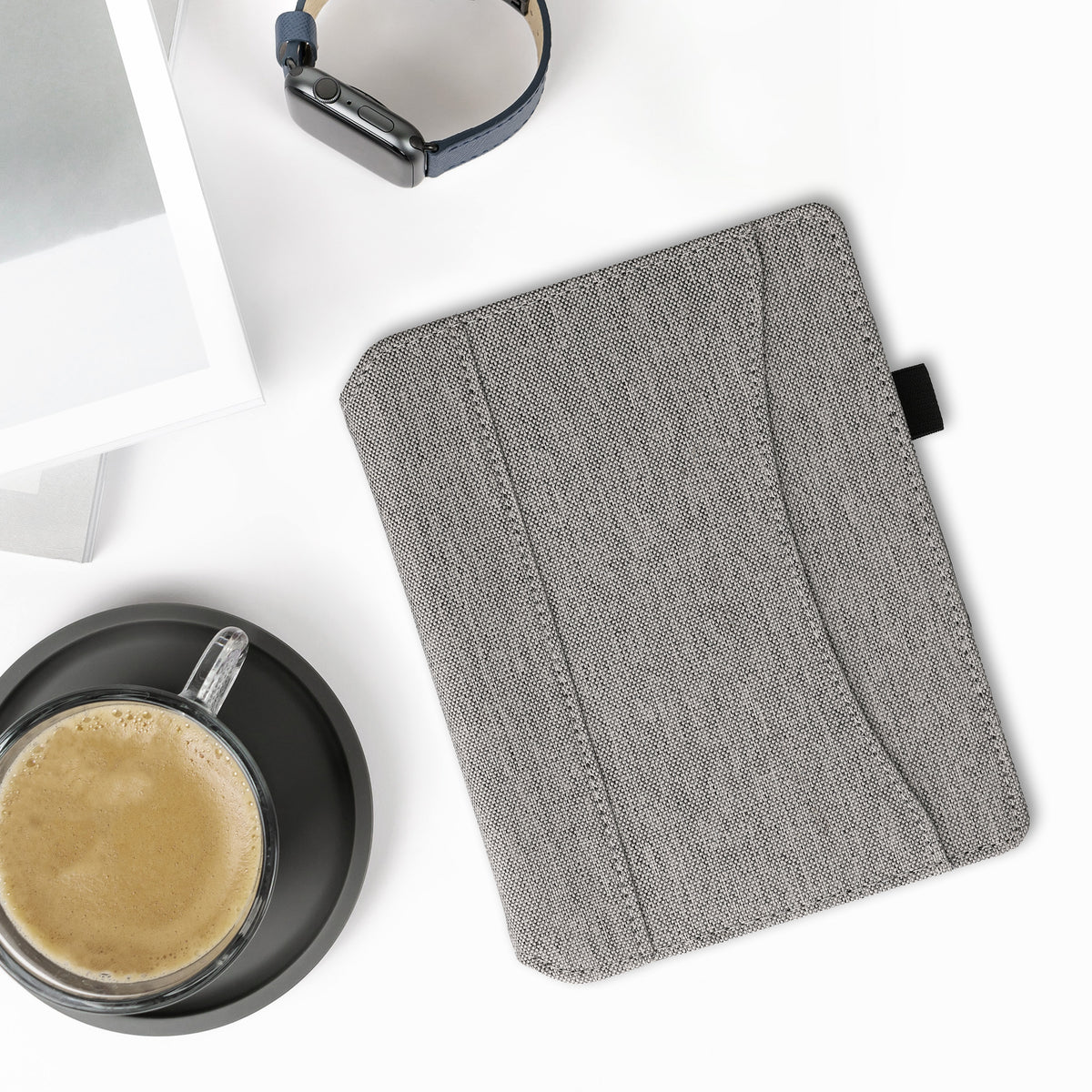 Kobo Aura H2O Edition 2 mit Handschlaufe Flip Case Jeansstoff