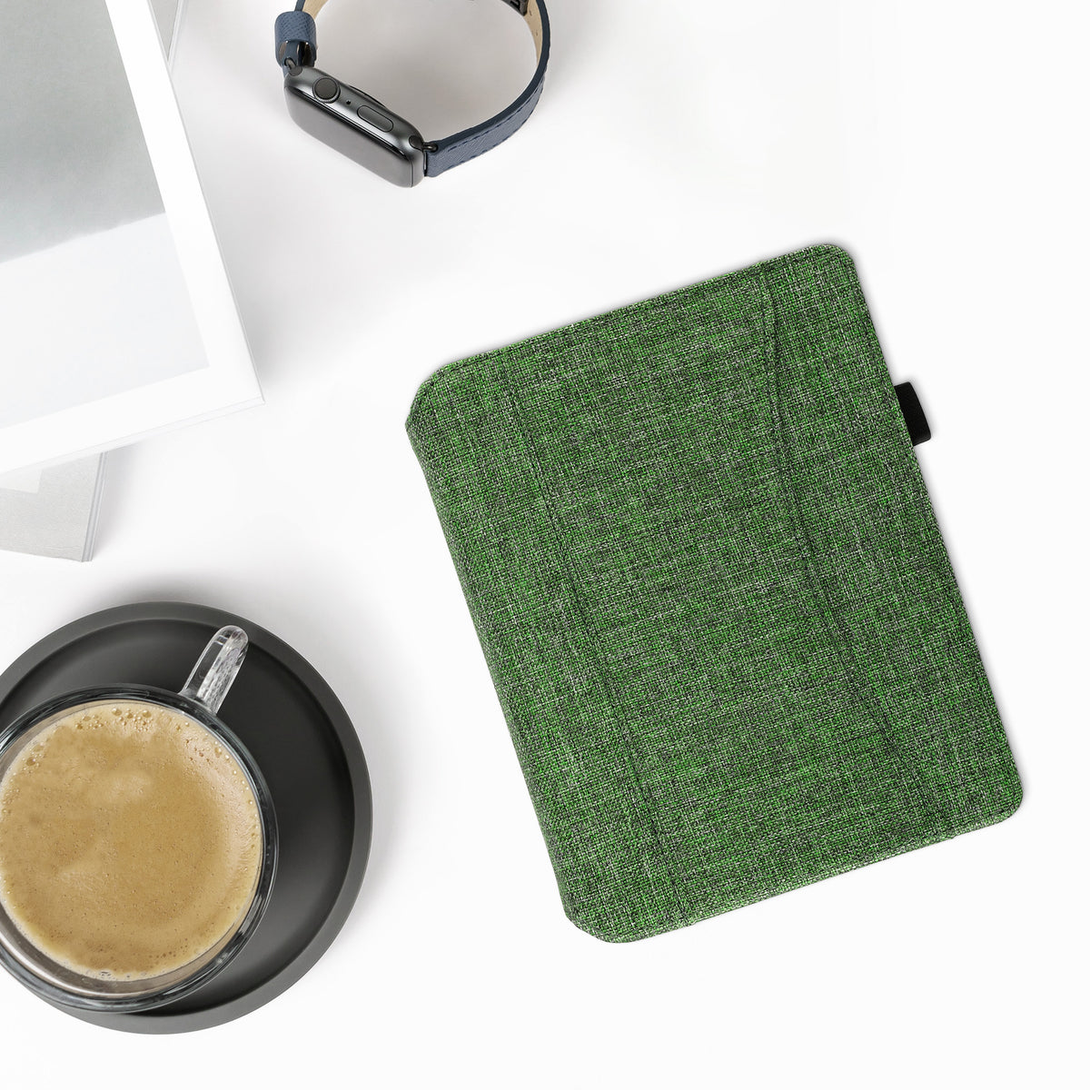 Kobo Aura H2O Edition 2 mit Handschlaufe Flip Case Jeansstoff