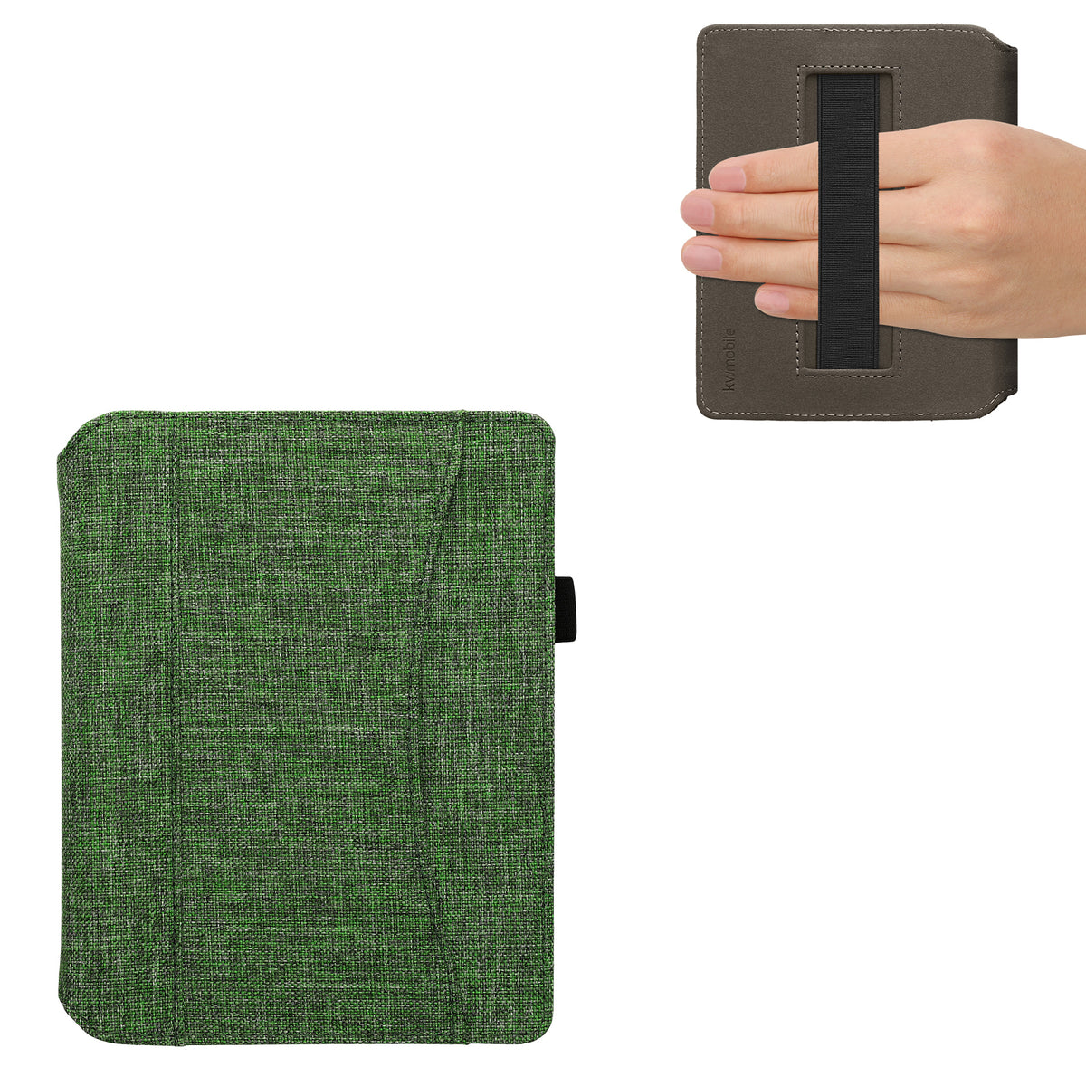 Kobo Aura H2O Edition 2 mit Handschlaufe Flip Case Jeansstoff