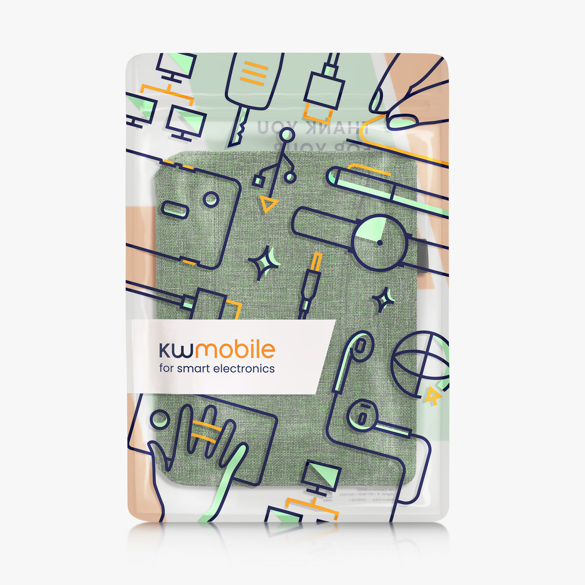 Kobo Aura H2O Edition 2 mit Handschlaufe Flip Case Jeansstoff