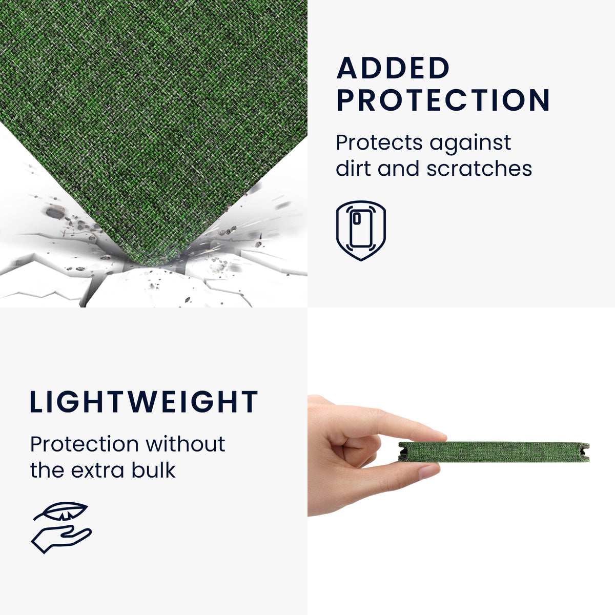 Kobo Aura H2O Edition 2 mit Handschlaufe Flip Case Jeansstoff