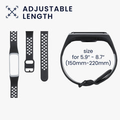 kwmobile Uhrenarmband für Samsung Galaxy Fit 2 Armband - Fitnesstracker Band Set aus Silikon - Ersatzarmband Smartwatch