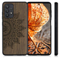 Hardcase mit TPU Bumper für Samsung Galaxy A52 / A52 5G / A52s 5G stoßfest Holz Mandala