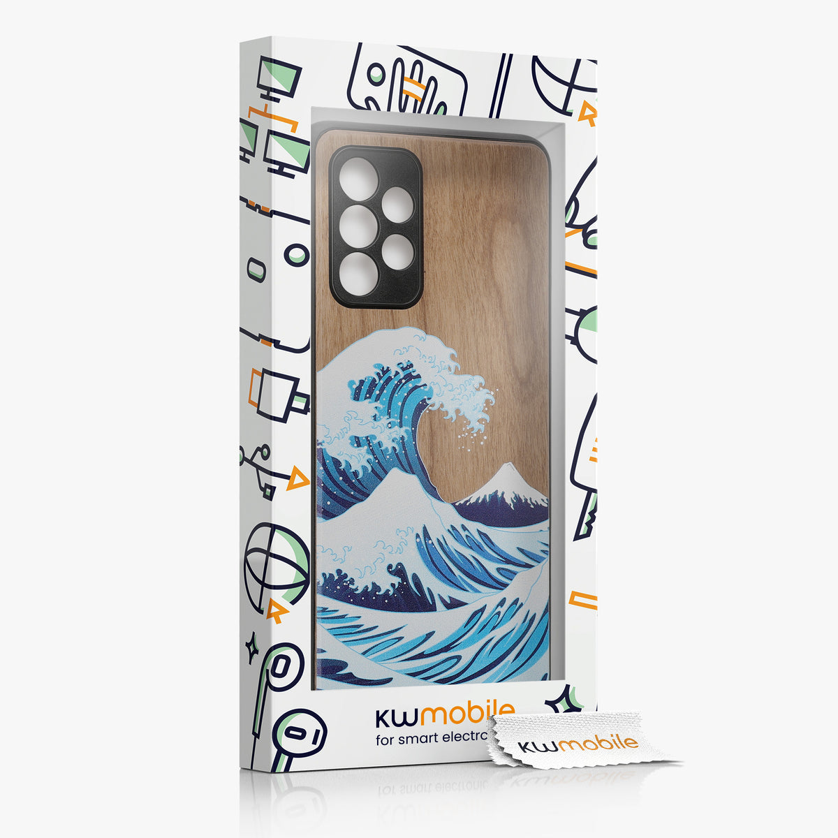 Hardcase mit TPU Bumper für Samsung Galaxy A52 / A52 5G / A52s 5G stoßfest Holz Mandala