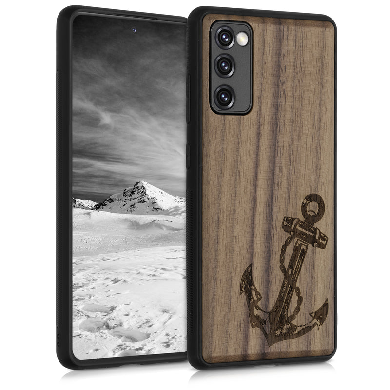Samsung Galaxy S20 FE stoßfestes Hardcase mit TPU Bumper Holz Mandala