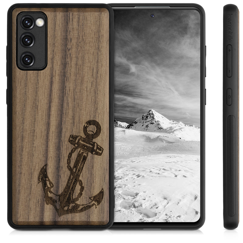 Samsung Galaxy S20 FE stoßfestes Hardcase mit TPU Bumper Holz Mandala