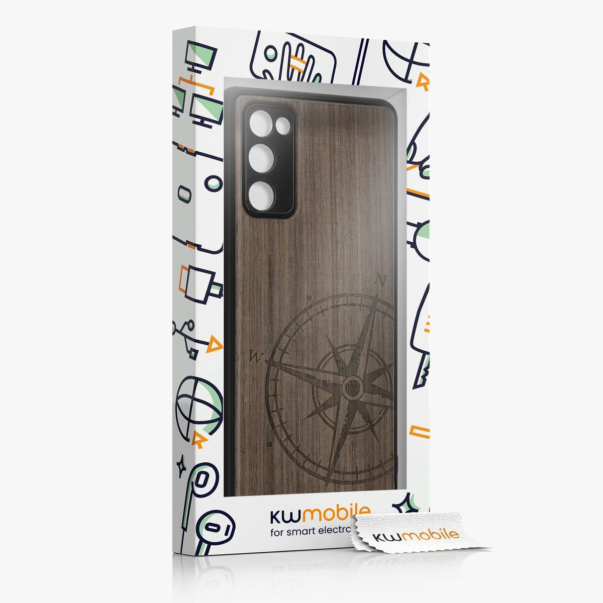 Samsung Galaxy S20 FE stoßfestes Hardcase mit TPU Bumper Holz Mandala