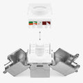 kwmobile Keystone Dose Modul Set - 2x Keystone Modul 2x Netzwerkdose 1-Port CAT 6A Kabel - 10Gibt/s geschirmt RJ45