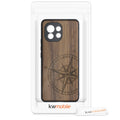 Holz Hardcase mit TPU Bumper für Xiaomi Mi 11 Kompass Vintage